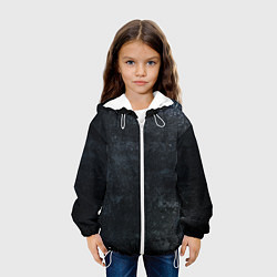 Куртка с капюшоном детская Темная текстура, цвет: 3D-белый — фото 2