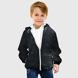 Куртка с капюшоном детская Темная текстура, цвет: 3D-белый — фото 2