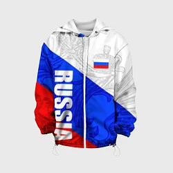 Куртка с капюшоном детская RUSSIA - SPORTWEAR - ТРИКОЛОР, цвет: 3D-белый