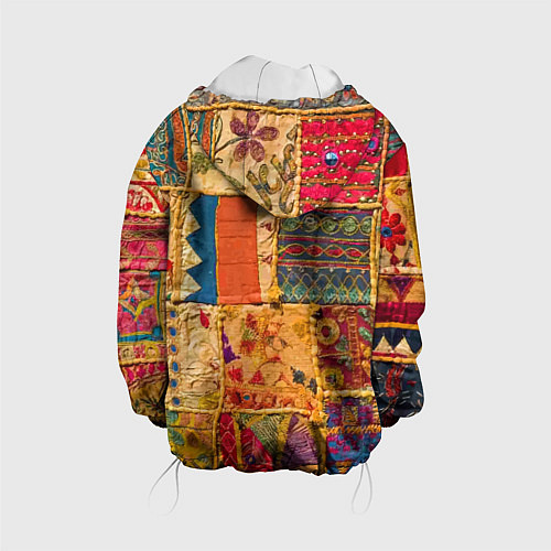 Детская куртка Пэчворк Лоскутное одеяло Patchwork Quilt / 3D-Белый – фото 2