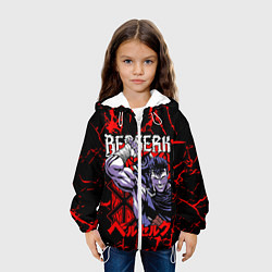 Куртка с капюшоном детская БЕРСЕРК BERSERK GUTS, цвет: 3D-белый — фото 2