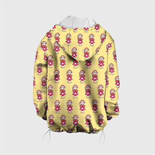 Детская куртка Обезьянка на грибе / 3D-Белый – фото 2