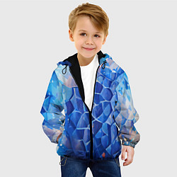 Куртка с капюшоном детская Blue scales, цвет: 3D-черный — фото 2
