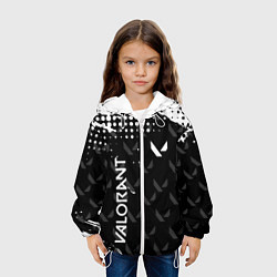 Куртка с капюшоном детская Valorant ВАЛОРАНТ паттерн, цвет: 3D-белый — фото 2