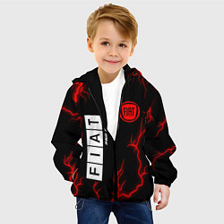 Куртка с капюшоном детская ФИАТ Pro Racing Молнии, цвет: 3D-черный — фото 2