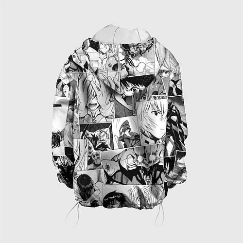 Детская куртка Евангелион паттерн / 3D-Белый – фото 2