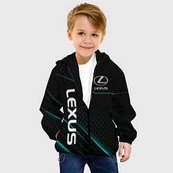Куртка с капюшоном детская LEXUS ЛЕКСУС НЕОН ЛИНИИ, цвет: 3D-черный — фото 2