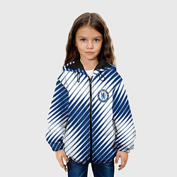Куртка с капюшоном детская Маленькое лого ЧЕЛСИ АБСТРАКЦИЯ, цвет: 3D-черный — фото 2