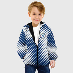 Куртка с капюшоном детская Маленькое лого ЧЕЛСИ АБСТРАКЦИЯ, цвет: 3D-черный — фото 2
