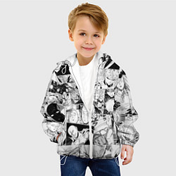 Куртка с капюшоном детская Ванпанчмен паттерн, цвет: 3D-белый — фото 2