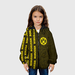 Куртка с капюшоном детская БОРУССИЯ Звезды, цвет: 3D-черный — фото 2