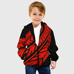 Куртка с капюшоном детская След авто, цвет: 3D-черный — фото 2