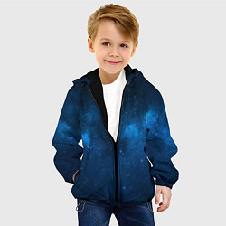 Куртка с капюшоном детская Космическая ночь, цвет: 3D-черный — фото 2