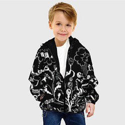 Куртка с капюшоном детская Музыкальное древо, цвет: 3D-черный — фото 2