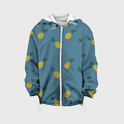 Куртка с капюшоном детская Pineapplы, цвет: 3D-белый