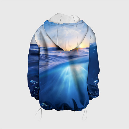 Детская куртка Грань между небом и водой / 3D-Белый – фото 2