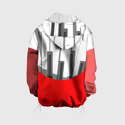 Детская куртка Клавиши фортепиано как картошка фри / 3D-Белый – фото 2