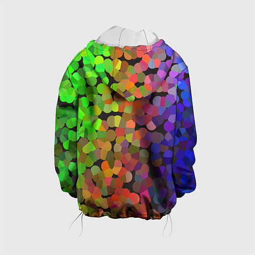 Детская куртка Яркая палитра красок - блики / 3D-Белый – фото 2