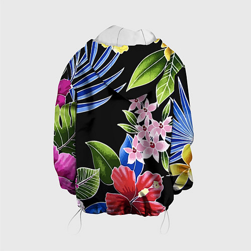 Детская куртка Floral vanguard composition Летняя ночь Fashion tr / 3D-Белый – фото 2