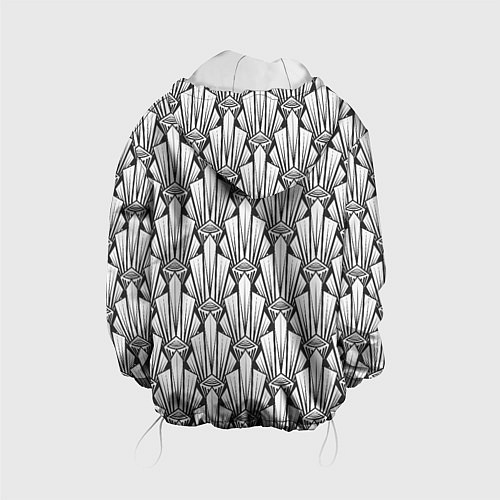 Детская куртка Современный геометрический узор светлый фон / 3D-Белый – фото 2