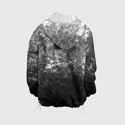Детская куртка Текстура камня черно-белый узор / 3D-Белый – фото 2