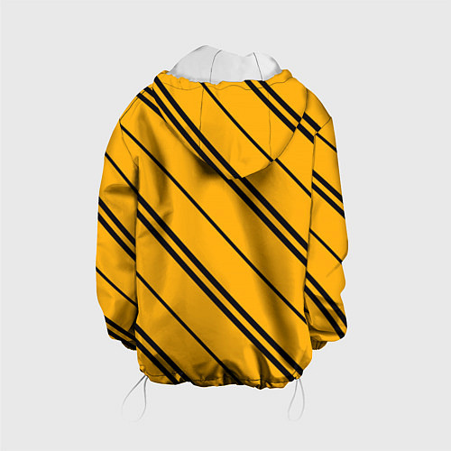Детская куртка Полосы желтые черные / 3D-Белый – фото 2