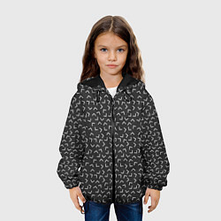Куртка с капюшоном детская Угловые Фигуры На Чёрном Фоне, цвет: 3D-черный — фото 2