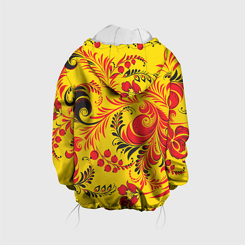 Детская куртка Хохломская Роспись Цветы / 3D-Белый – фото 2