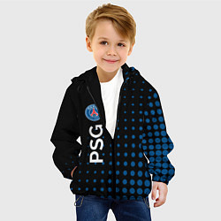 Куртка с капюшоном детская Psg абстракция, цвет: 3D-черный — фото 2