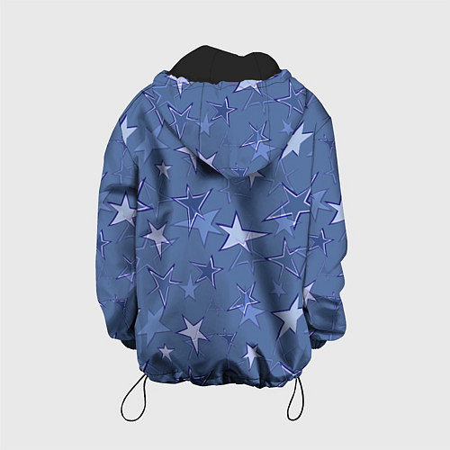 Детская куртка Gray-Blue Star Pattern / 3D-Черный – фото 2