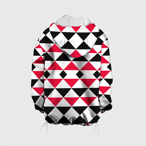 Детская куртка Geometric shapes triangles / 3D-Белый – фото 2
