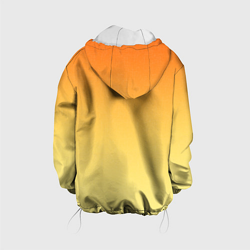 Детская куртка Оранжевый, желтый градиент / 3D-Белый – фото 2