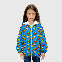 Куртка с капюшоном детская POP ART - стикербомбинг, цвет: 3D-белый — фото 2