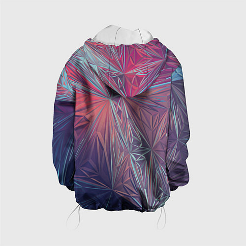 Детская куртка Абстрактные Многоугольные Кристаллы / 3D-Белый – фото 2