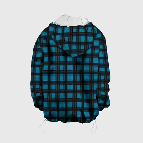 Детская куртка Black and blue plaid / 3D-Белый – фото 2