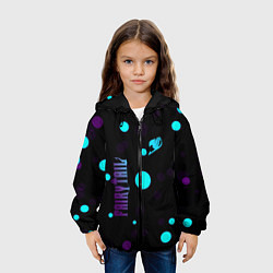 Куртка с капюшоном детская Хвост феи - абстракция, цвет: 3D-черный — фото 2