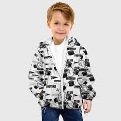 Куртка с капюшоном детская American football club, цвет: 3D-белый — фото 2