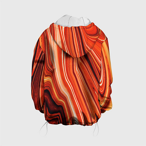 Детская куртка Лавовая абстракция - Красный / 3D-Белый – фото 2