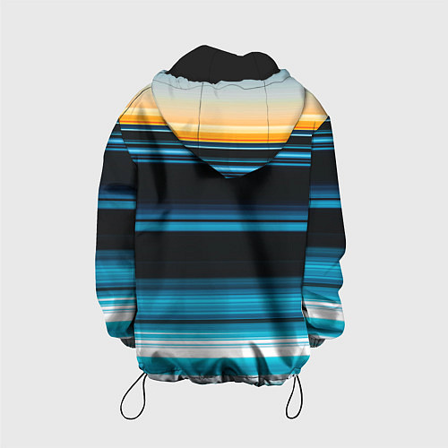 Детская куртка Градиент восход солнца / 3D-Черный – фото 2