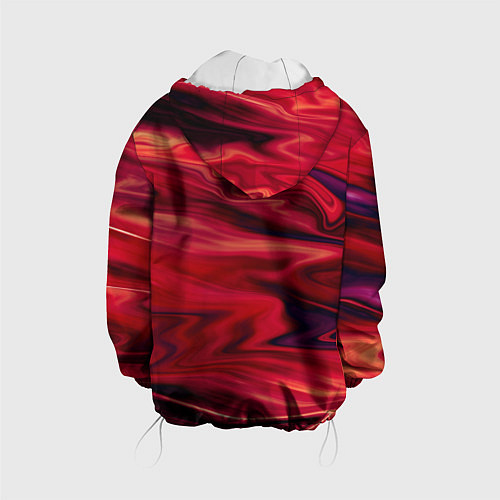 Детская куртка Красный абстрактный модный узор / 3D-Белый – фото 2