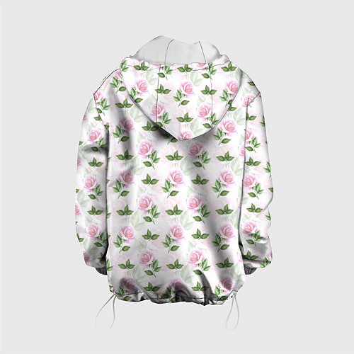 Детская куртка Садовые розы, паттерн / 3D-Белый – фото 2
