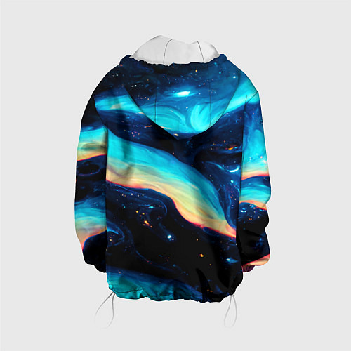 Детская куртка Космические просторы - Абстракция / 3D-Белый – фото 2