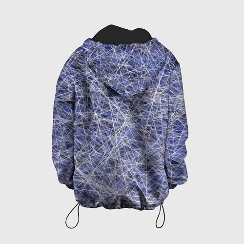 Детская куртка Паттерн из хаотичных линий - экспрессия / 3D-Черный – фото 2