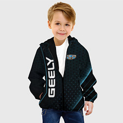 Куртка с капюшоном детская Geely Абстракция, цвет: 3D-черный — фото 2