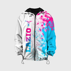 Куртка с капюшоном детская Lazio neon gradient style: по-вертикали, цвет: 3D-черный