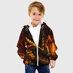 Куртка с капюшоном детская Берсерк Гатс В Огне, цвет: 3D-белый — фото 2