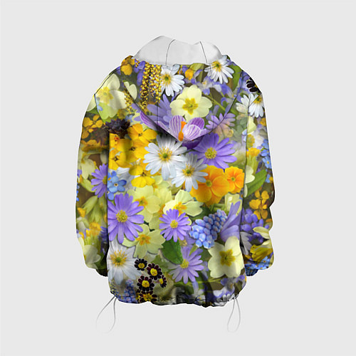 Детская куртка Цветочная летняя поляна / 3D-Белый – фото 2
