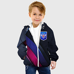 Куртка с капюшоном детская Dark Герб России, цвет: 3D-белый — фото 2