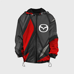 Куртка с капюшоном детская Mazda sports racing, цвет: 3D-черный