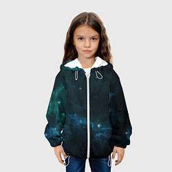 Куртка с капюшоном детская Космическая туча, цвет: 3D-белый — фото 2